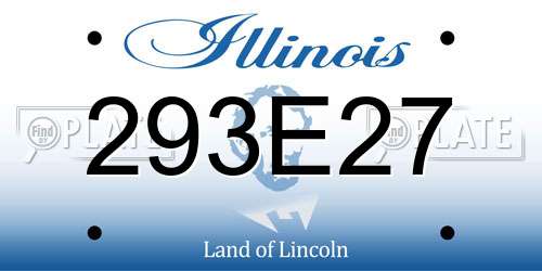 293E27 Illinois License Plate