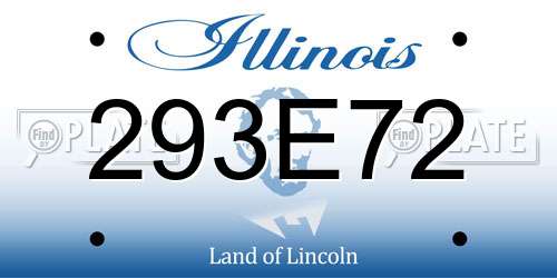 293E72 Illinois License Plate