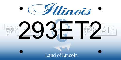 293ET2 Illinois License Plate