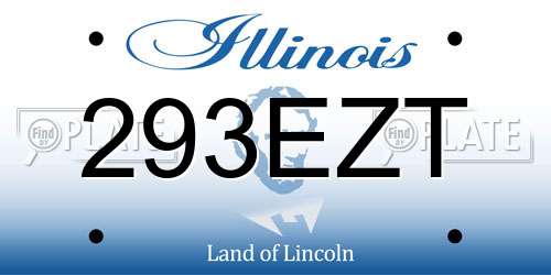 293EZT Illinois License Plate