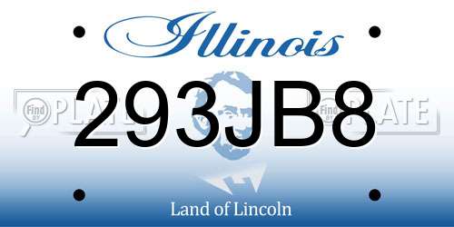 293JB8 Illinois License Plate