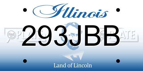 293JBB Illinois License Plate