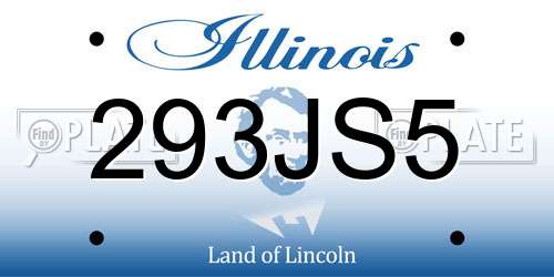 293JS5 Illinois License Plate