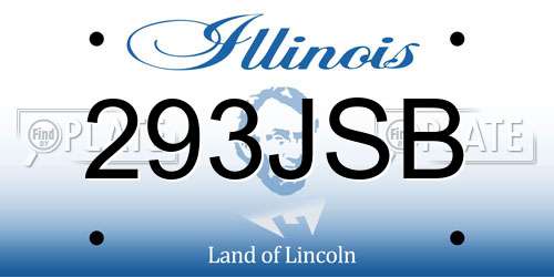 293JSB Illinois License Plate