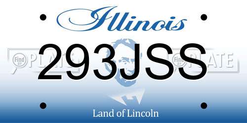 293JSS Illinois License Plate