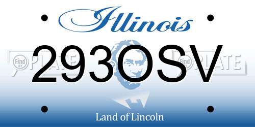 293OSV Illinois License Plate