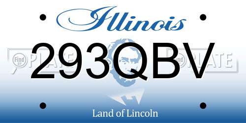 293QBV Illinois License Plate