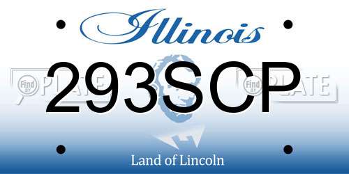 293SCP Illinois License Plate
