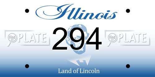 294 Illinois License Plate