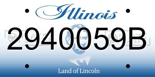 2940059B Illinois License Plate