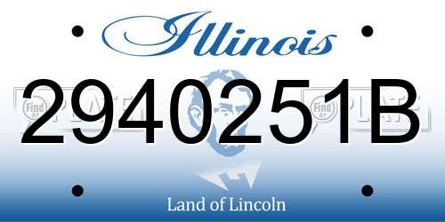 2940251B Illinois License Plate