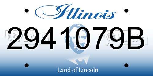 2941079B Illinois License Plate