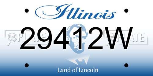 29412W Illinois License Plate