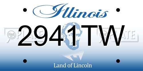 2941TW Illinois License Plate
