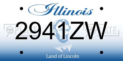 2941ZW Illinois License Plate