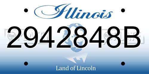 2942848B Illinois License Plate