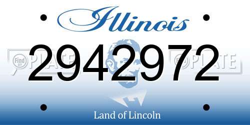 2942972 Illinois License Plate