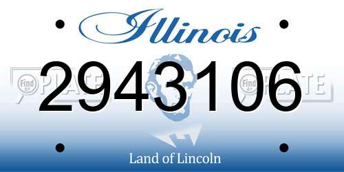 2943106 Illinois License Plate