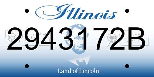 2943172B Illinois License Plate