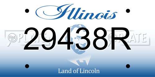 29438R Illinois License Plate