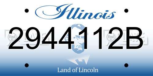 2944112B Illinois License Plate