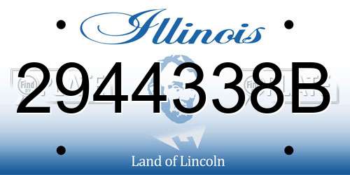 2944338B Illinois License Plate