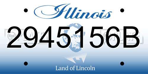 2945156B Illinois License Plate