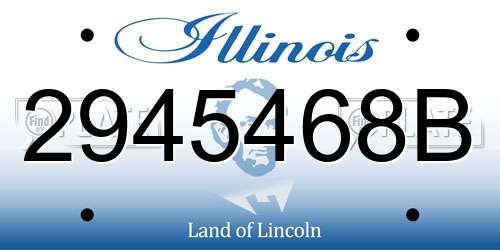 2945468B Illinois License Plate