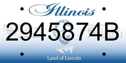 2945874B Illinois License Plate
