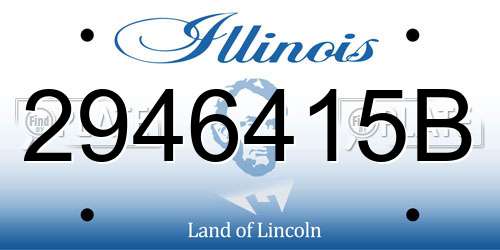 2946415B Illinois License Plate