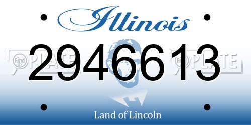 2946613 Illinois License Plate