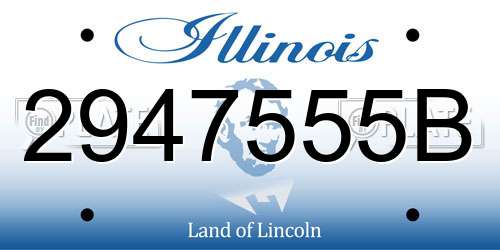 2947555B Illinois License Plate