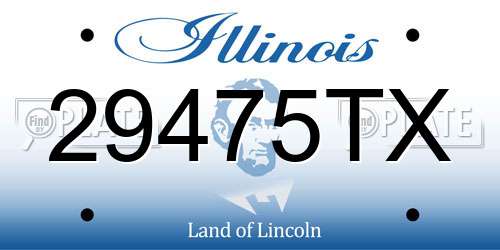 29475TX Illinois License Plate
