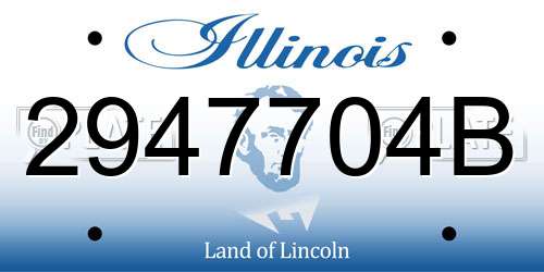 2947704B Illinois License Plate