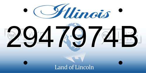 2947974B Illinois License Plate