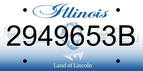 2949653B Illinois License Plate