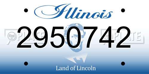 2950742 Illinois License Plate