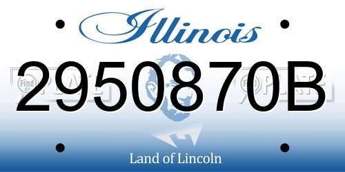 2950870B Illinois License Plate