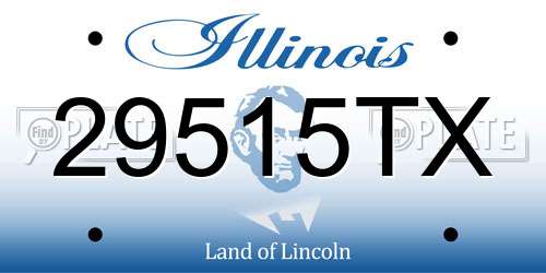 29515TX Illinois License Plate
