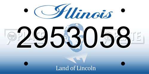 2953058 Illinois License Plate