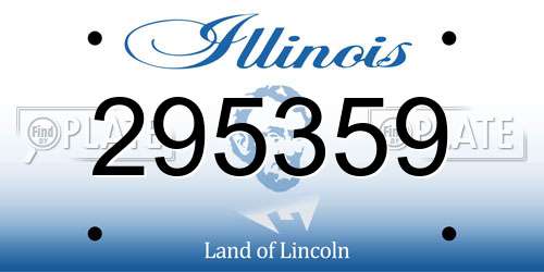 295359 Illinois License Plate