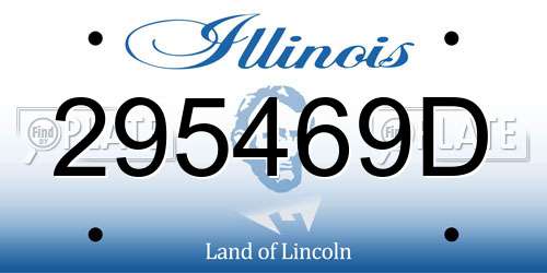 295469D Illinois License Plate