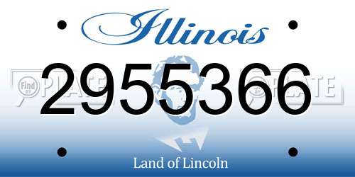 2955366 Illinois License Plate
