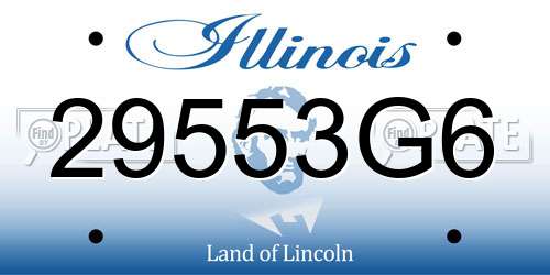 29553G6 Illinois License Plate