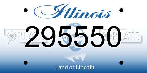 295550 Illinois License Plate