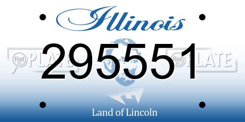 295551 Illinois License Plate