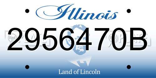 2956470B Illinois License Plate