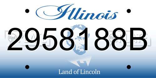 2958188B Illinois License Plate