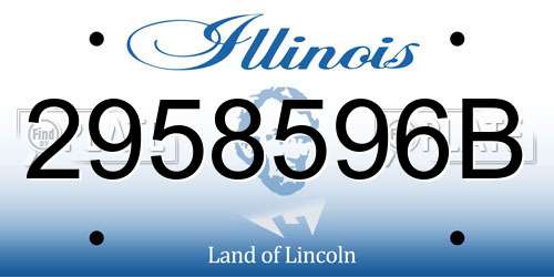 2958596B Illinois License Plate