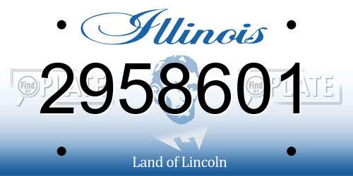 2958601 Illinois License Plate